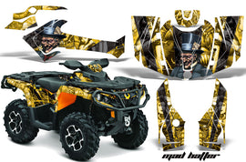 ATV Graphics Kit Decal Wrap For CanAm Outlander 800R/1000 XT-P DPS SST G2 HATTER YELLOW BLACK-atv motorcycle utv parts accessories gear helmets jackets gloves pantsAll Terrain Depot