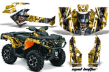 ATV Graphics Kit Decal Wrap For CanAm Outlander 800R/1000 XT-P DPS SST G2 HATTER YELLOW BLACK