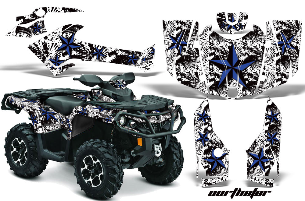 ATV Graphics Kit Decal Wrap For CanAm Outlander 800R/1000 XT-P DPS SST G2 NORTHSTAR BLUE WHITE-atv motorcycle utv parts accessories gear helmets jackets gloves pantsAll Terrain Depot