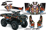 ATV Graphics Kit Decal Wrap For CanAm Outlander 800R/1000 XT-P DPS SST G2 EDHP BLACK