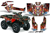 ATV Graphics Kit Decal Wrap For CanAm Outlander 800R/1000 XT-P DPS SST G2 EDHP RED