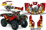 ATV Graphics Kit Decal Wrap For CanAm Outlander 800R/1000 XT-P DPS SST G2 MOTORHEAD RED