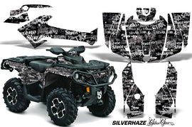ATV Graphics Kit Decal Wrap For CanAm Outlander 800R/1000 XT-P DPS SST G2 SSSH SILVER BLACK-atv motorcycle utv parts accessories gear helmets jackets gloves pantsAll Terrain Depot