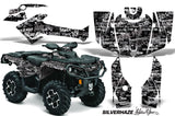 ATV Graphics Kit Decal Wrap For CanAm Outlander 800R/1000 XT-P DPS SST G2 SSSH SILVER BLACK