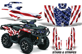 ATV Graphics Kit Decal Wrap For CanAm Outlander 800R/1000 XT-P DPS SST G2 USA FLAG-atv motorcycle utv parts accessories gear helmets jackets gloves pantsAll Terrain Depot
