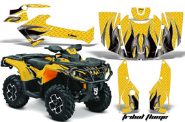 ATV Graphics Kit Decal Wrap For CanAm Outlander 800R/1000 XT-P DPS SST G2 TRIBAL YELLOW BLACK-atv motorcycle utv parts accessories gear helmets jackets gloves pantsAll Terrain Depot