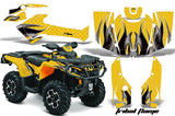 ATV Graphics Kit Decal Wrap For CanAm Outlander 800R/1000 XT-P DPS SST G2 TRIBAL YELLOW BLACK