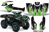 ATV Graphics Kit Decal Wrap For CanAm Outlander 800R/1000 XT-P DPS SST G2 TRIBAL GREEN BLACK
