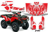 ATV Graphics Kit Decal Wrap For CanAm Outlander 800R/1000 XT-P DPS SST G2 TRIBE RED WHITE