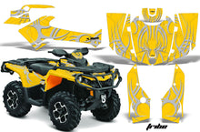 Load image into Gallery viewer, ATV Graphics Kit Decal Wrap For CanAm Outlander 800R/1000 XT-P DPS SST G2 TRIBE SILVER YELLOW-atv motorcycle utv parts accessories gear helmets jackets gloves pantsAll Terrain Depot