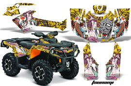 ATV Graphics Kit Decal Wrap For CanAm Outlander 800R/1000 XT-P DPS SST G2 TSUNAMI YELLOW-atv motorcycle utv parts accessories gear helmets jackets gloves pantsAll Terrain Depot