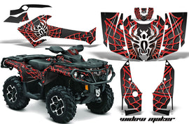 ATV Graphics Kit Decal Wrap For CanAm Outlander 800R/1000 XT-P DPS SST G2 WIDOW RED BLACK-atv motorcycle utv parts accessories gear helmets jackets gloves pantsAll Terrain Depot