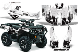 ATV Graphics Kit Decal Wrap For CanAm Outlander 800R/1000 XT-P DPS SST G2 CARBONX WHITE-atv motorcycle utv parts accessories gear helmets jackets gloves pantsAll Terrain Depot