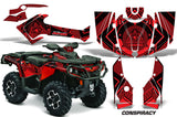 ATV Graphics Kit Decal Wrap For CanAm Outlander 800R/1000 XT-P DPS SST G2 CONSPIRACY RED