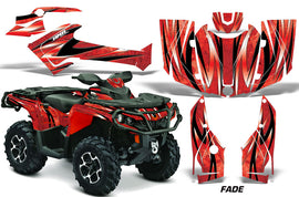 ATV Graphics Kit Decal Wrap For CanAm Outlander 800R/1000 XT-P DPS SST G2 FADE RED-atv motorcycle utv parts accessories gear helmets jackets gloves pantsAll Terrain Depot