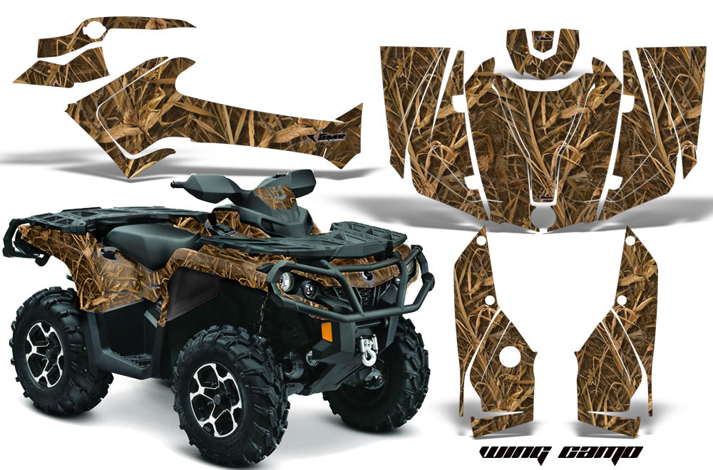 ATV Graphics Kit Decal Wrap For CanAm Outlander 800R/1000 XT-P DPS SST G2 WING CAMO-atv motorcycle utv parts accessories gear helmets jackets gloves pantsAll Terrain Depot