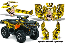 Load image into Gallery viewer, ATV Graphics Kit Decal Wrap For CanAm Outlander 800R/1000 XT-P DPS SST G2 MOTO MANDY YELLOW-atv motorcycle utv parts accessories gear helmets jackets gloves pantsAll Terrain Depot