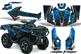 ATV Graphics Kit Decal Wrap For CanAm Outlander 800R/1000 XT-P DPS SST G2 ZOMBIE BLUE