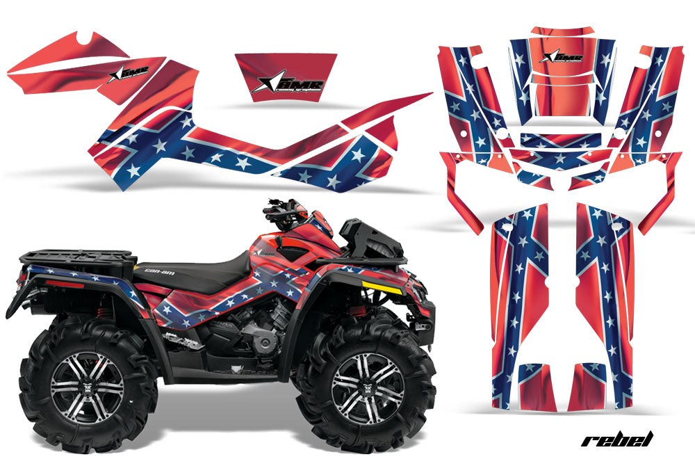 ATV Graphics Kit Decal Wrap For CanAm Outlander Max 500/800 2006-2012 REBEL-atv motorcycle utv parts accessories gear helmets jackets gloves pantsAll Terrain Depot
