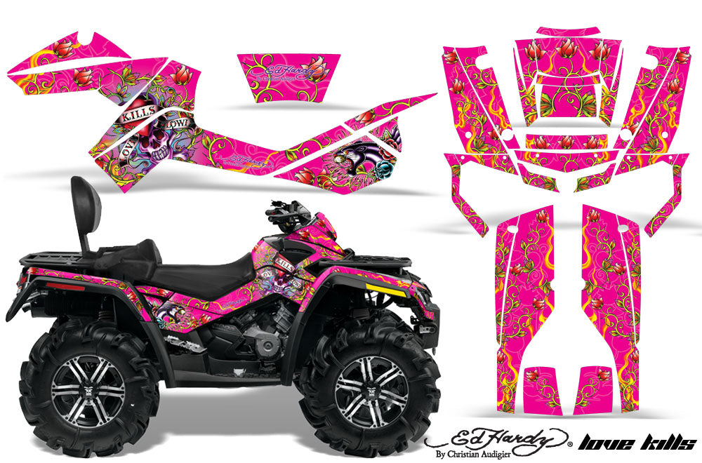 ATV Graphics Kit Decal Wrap For CanAm Outlander XMR 500/800 2006-2012 EDHLK PINK-atv motorcycle utv parts accessories gear helmets jackets gloves pantsAll Terrain Depot