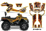 ATV Graphics Kit Decal Wrap For CanAm Outlander Max 500/800 2006-2012 FIRESTORM YELLOW