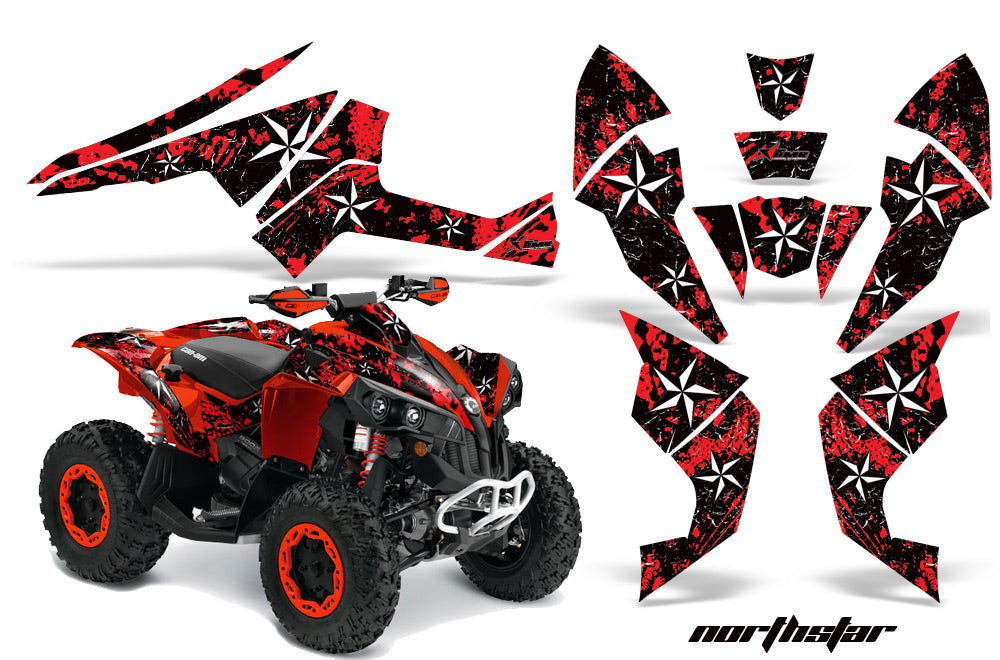 ATV Decal Graphics Kit Quad Wrap For Can-Am Renegade 500 X/R 800X/R 1000 NORTHSTAR RED-atv motorcycle utv parts accessories gear helmets jackets gloves pantsAll Terrain Depot