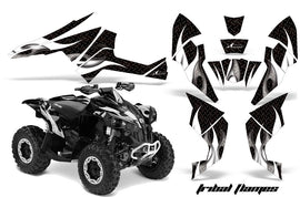 ATV Decal Graphics Kit Quad Wrap For Can-Am Renegade 500 X/R 800X/R 1000 TRIBAL WHITE BLACK-atv motorcycle utv parts accessories gear helmets jackets gloves pantsAll Terrain Depot