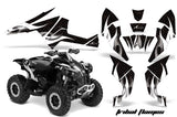 ATV Decal Graphics Kit Quad Wrap For Can-Am Renegade 500 X/R 800X/R 1000 TRIBAL WHITE BLACK