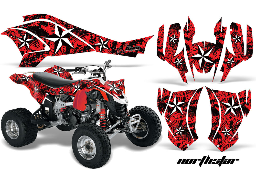 ATV Graphics Kit Quad Decal Wrap For Can-Am DS450 XMX XXC 2008-2016 NORTHSTAR RED-atv motorcycle utv parts accessories gear helmets jackets gloves pantsAll Terrain Depot