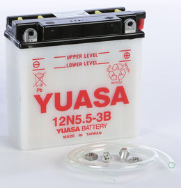 YUASA BATTERY 12N5.5-3B CONVENTIONAL YUAM2255B-atv motorcycle utv parts accessories gear helmets jackets gloves pantsAll Terrain Depot