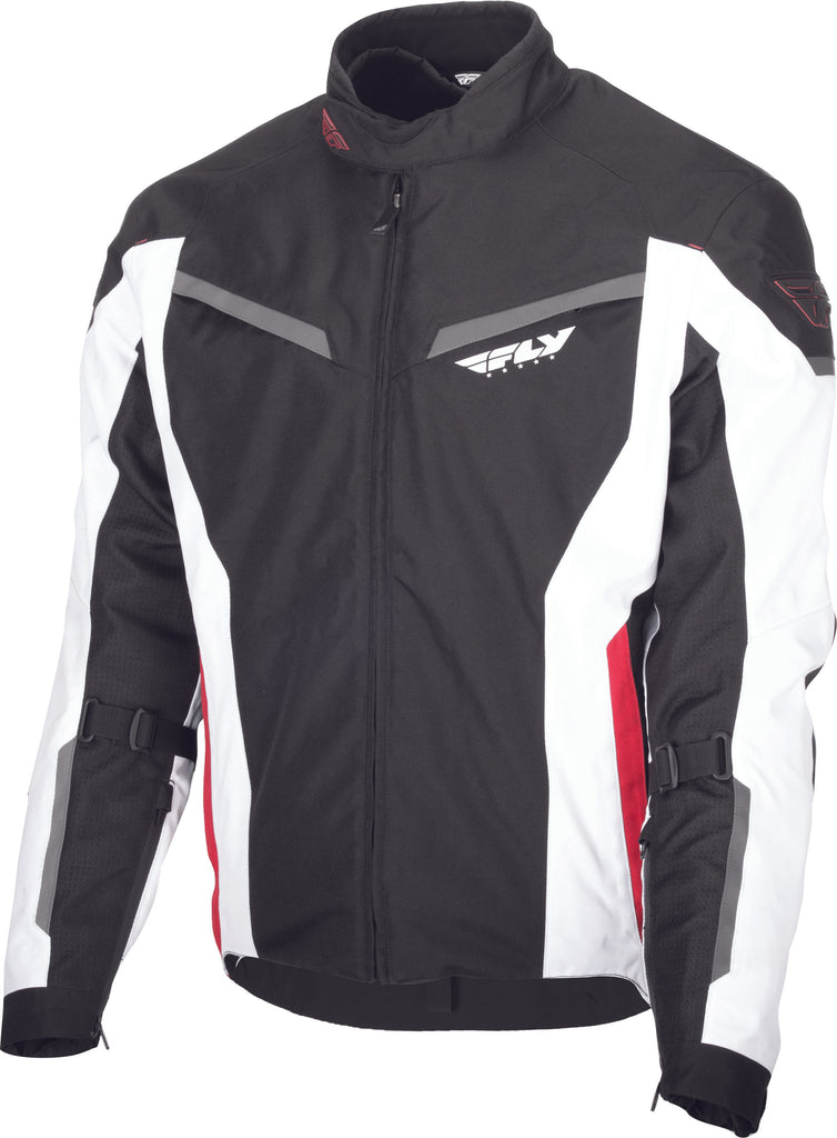 FLY RACING STRATA JACKET BLACK/WHITE/RED 4X 477-2101-8