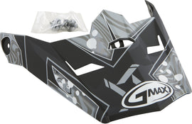 GMAX VISOR W/SCREWS HOOPER MX-46Y MATTE BLACK/DARK SILVER YS-YL G046863
