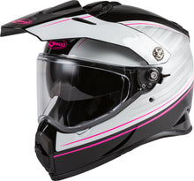 Load image into Gallery viewer, GMAX AT-21 ADVENTURE RALEY HELMET BLACK/WHITE/PINK MD G1211405