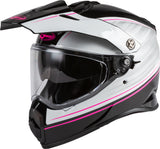 GMAX AT-21 ADVENTURE RALEY HELMET BLACK/WHITE/PINK SM G1211404
