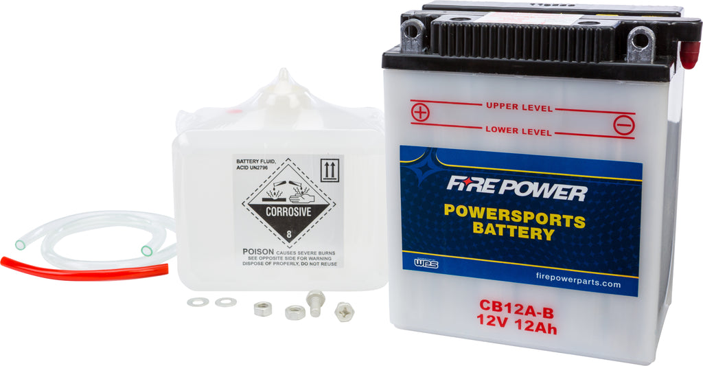 FIRE POWER BATTERY W/ACID CB12A-B 12V HEAVY DUTY CB12A-B-atv motorcycle utv parts accessories gear helmets jackets gloves pantsAll Terrain Depot