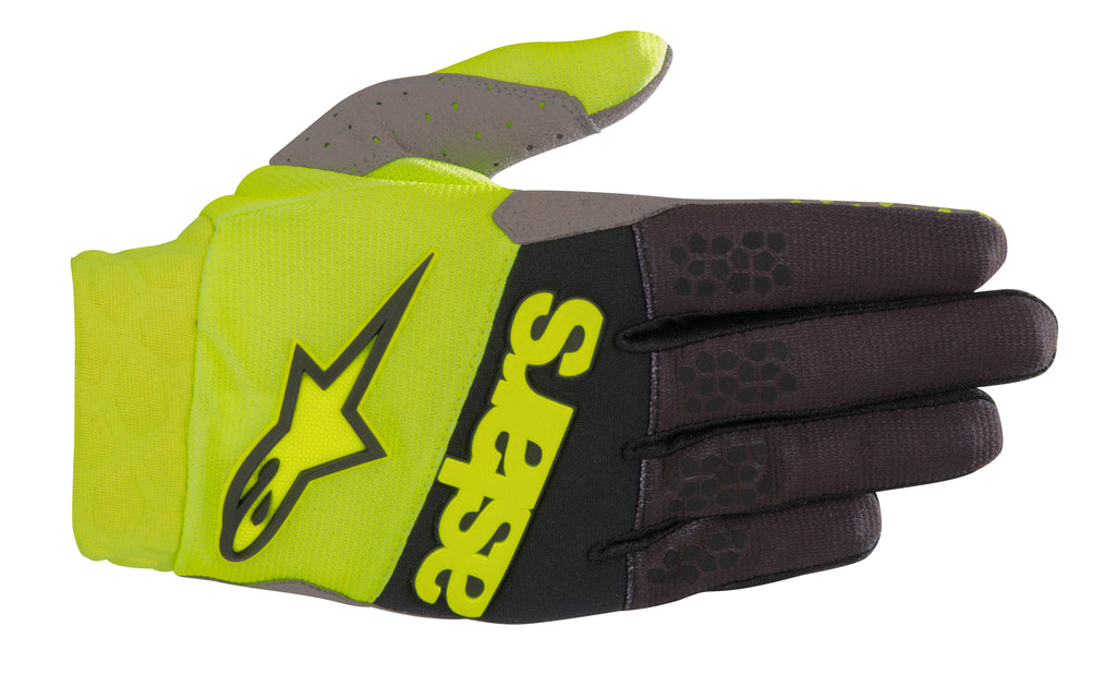 ALPINESTARS RACEFEND GLOVES YELLOW/BLACK SM 3563519-551-S