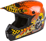 GMAX YOUTH MX-46Y OFF-ROAD ANIM8 HELMET ORANGE/YELLOW/SILVER YS G3461270