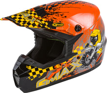 Load image into Gallery viewer, GMAX YOUTH MX-46Y OFF-ROAD ANIM8 HELMET ORANGE/YELLOW/SILVER YM G3461271