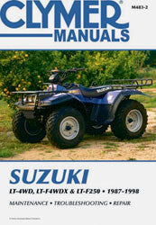 CLYMER REPAIR MANUAL SUZ KING QUAD/RUNNER CM483-2-atv motorcycle utv parts accessories gear helmets jackets gloves pantsAll Terrain Depot