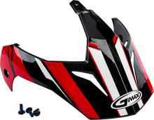 Load image into Gallery viewer, GMAX VISOR VERTICAL BLACK/RED W/SCREWS GM-11 G011081