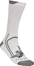 Load image into Gallery viewer, FLY RACING CREW SOCK WHITE/GREY S-M 6" CUFF WHT/BLK S/M-atv motorcycle utv parts accessories gear helmets jackets gloves pantsAll Terrain Depot