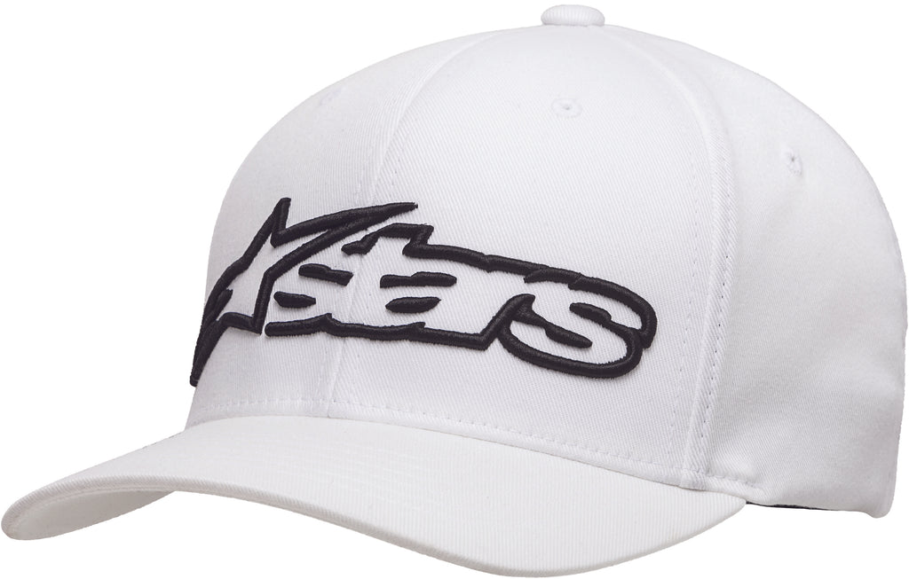 ALPINESTARS BLAZE FLEXFIT HAT WHITE/BLACK SM/MD 1039-81005-2010-S/M