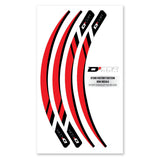 D'COR RIM DECALS RED 4 PC SET RED RIM DECALS 4 PC SET 40-80-216