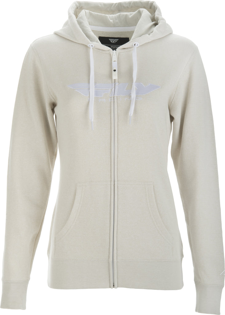 FLY RACING FLY WOMEN'S CORPORATE ZIP UP HOODIE IVORY SM 358-5094S