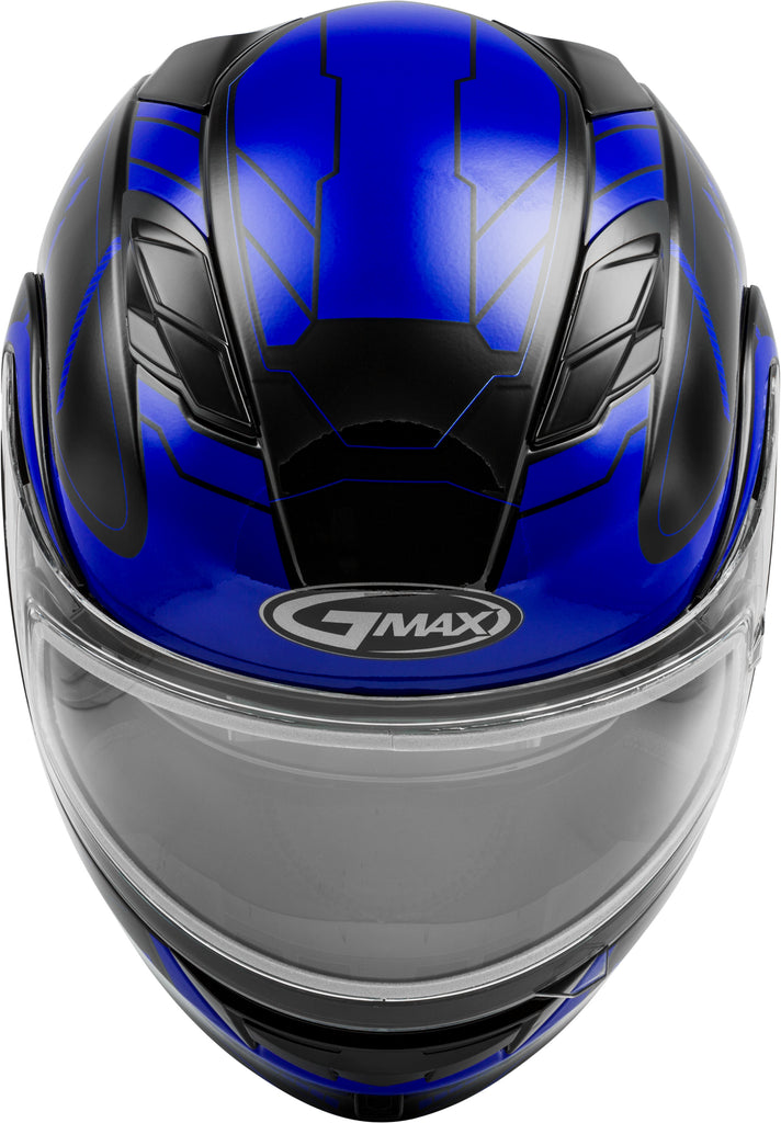 GMAX MD-01S MODULAR WIRED SNOW HELMET BLACK/BLUE XS G2011213D TC-2