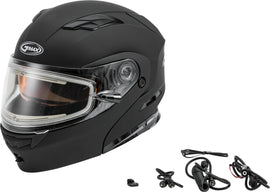 GMAX MD-01S MODULAR SNOW HELMET W/ELECTRIC SHIELD MATTE BLK SM G4010074D ELEC