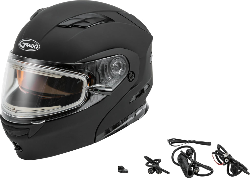 GMAX MD-01S MODULAR SNOW HELMET W/ELECTRIC SHIELD MATTE BLK XS G4010073D ELEC
