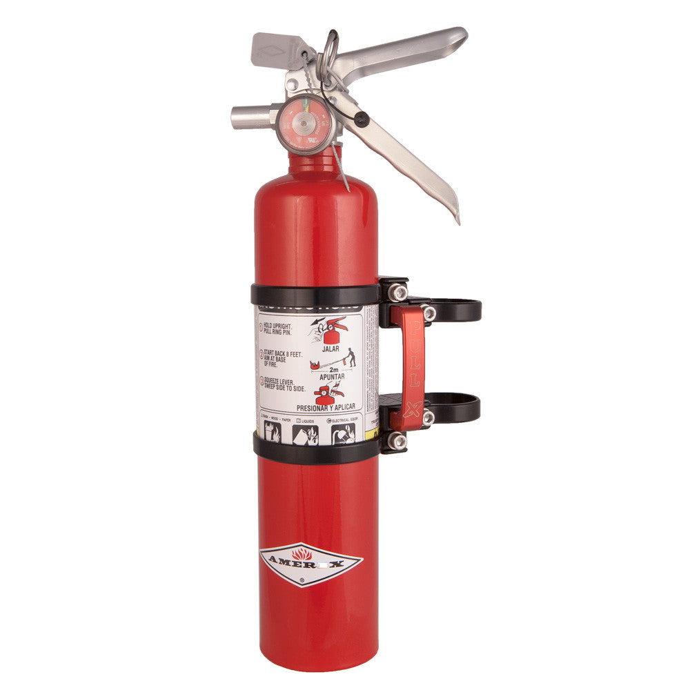 AXIA QUICK RELEASE MOUNT BLACK W/2.5 LB. RED EXTINGUISHER MODFMAR-BK