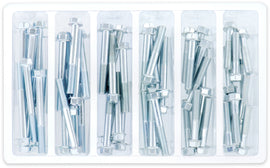 BOLT M6 8MM HEX FLANGE BOLT ASSORTMENT 60 PIECE KIT SV-M6HEXF-20