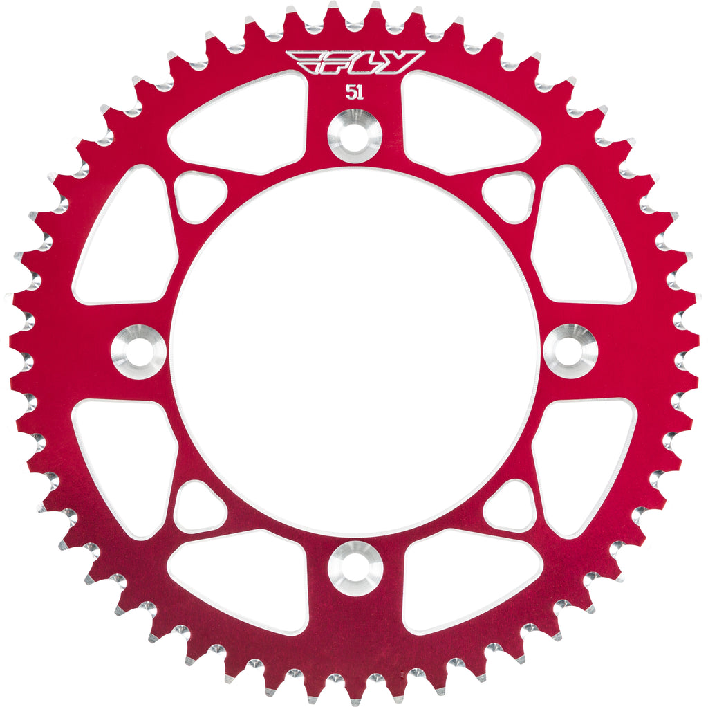 FLY RACING SPROCKET REAR 51T RED 201-51 RED-atv motorcycle utv parts accessories gear helmets jackets gloves pantsAll Terrain Depot